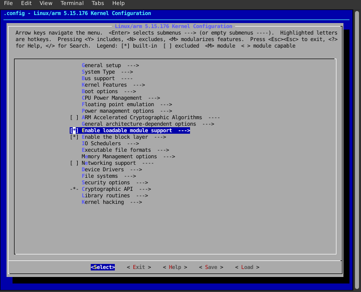 Alt linux-menuconfig 1